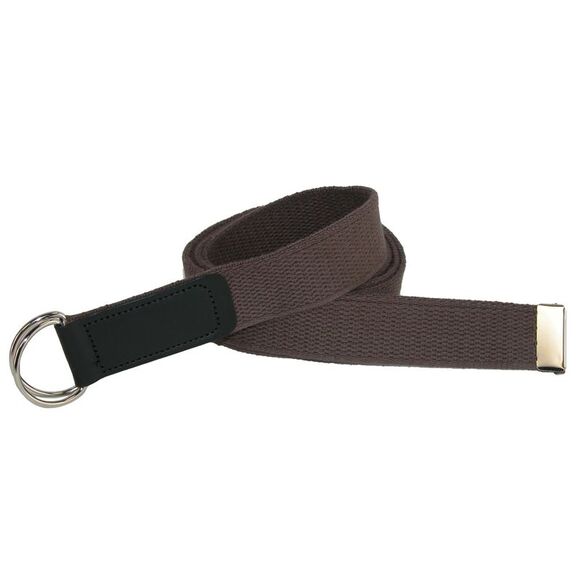 CTM Plus Size Cotton Web Belt with Double D Ring Buckle - Picture 1 of 3